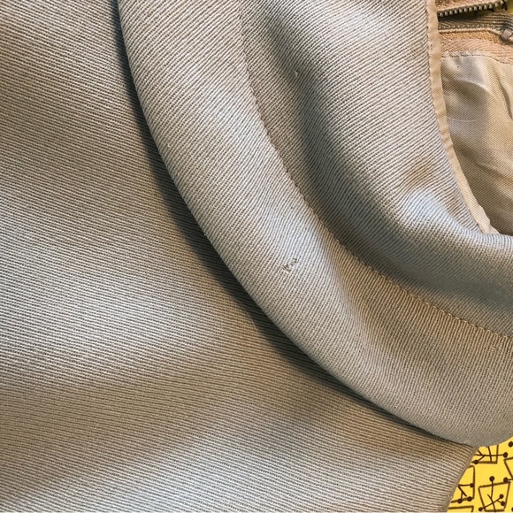 60s mod two piece dress suit - mint green with vintage fox fur cuffs - Picture 4 of 5